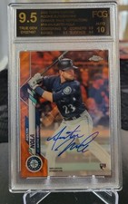 Austin Nola 2020 Topps Chrome Orange Wave Refractor Rookie Autograph /25 FCG 9.5