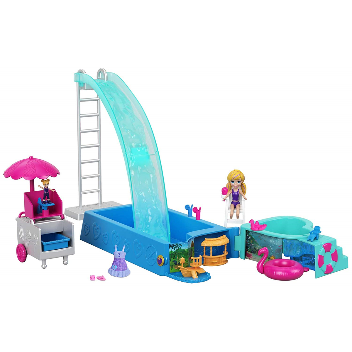 Polly Pocket FTP75 Splashtastic Pool Surprise Playset | eBay