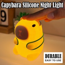 Cute Pet Capybara Night Light Pat Cartoon Bedroom Bedside Lamp Battery Powered