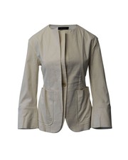 Isabel Marant Double Lapel Blazer In Ecru Cotton Eu36