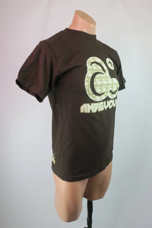 VTG 90s y2k Ambiguous Brown Logo Crew Neck Skate Shirt Size S Skateboarding - Image 4 of 4