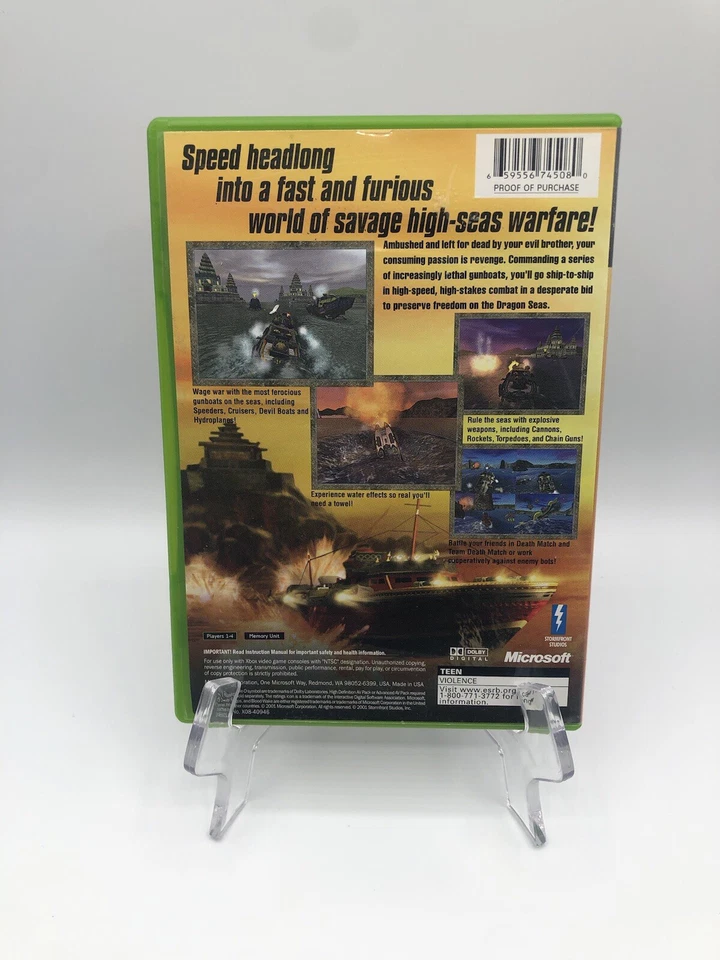 Blood Wake (Microsoft Xbox, 2002) CIB Completo con Manual e Inserto Probado Funcionando Foto 3 de 4