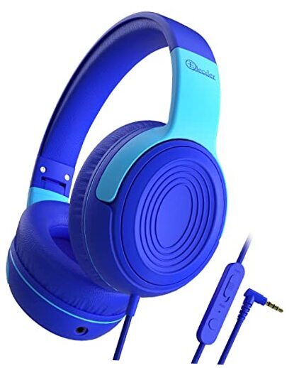 Kids Headphones, S8 Wired Headphones for Kids with Microphone for Navy/Blue