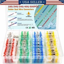 160/340PCS Waterproof Solder Stick Seal Sleeve Heat Shrink Butt Wire Connectors