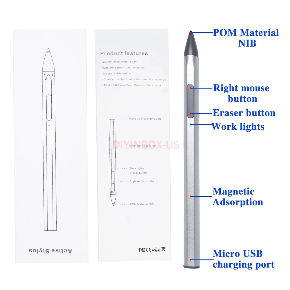 Lápiz óptico Surface para Microsoft Surface Pro 3/4/5/6/7 Go Book Studio lápiz portátil Foto 3 de 4