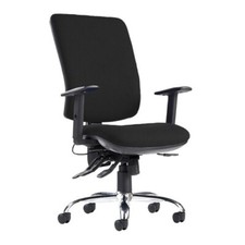Senza Ergo 24hr ergonomic asynchro task chair - black SXERGOB-BLK by Dams