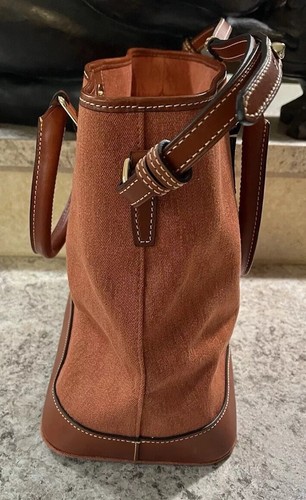 Dooney & Bourke Dome Satchel Orange /Brown Shoulder Crossbody - Picture 8 of 13