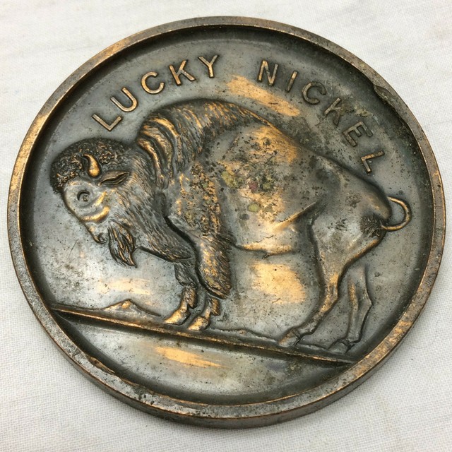 Vintage Paper Weight Souvenir Washington D.C. The Capitol Lucky Nickel