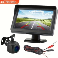Car backup camera rearview HD parking system night vision 4.3" TFT LCD display
