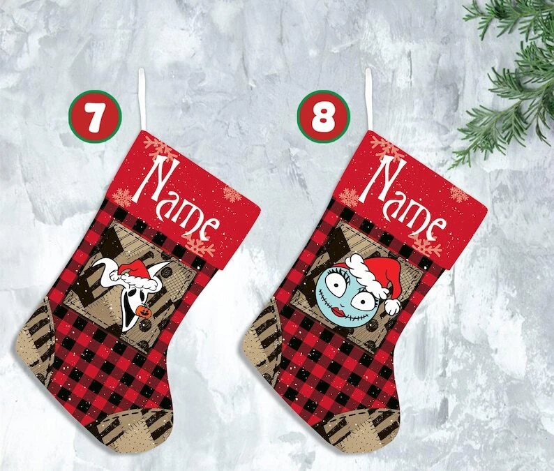 Personalized The Nightmare Before Christmas Characters Xmas Gift Stocking