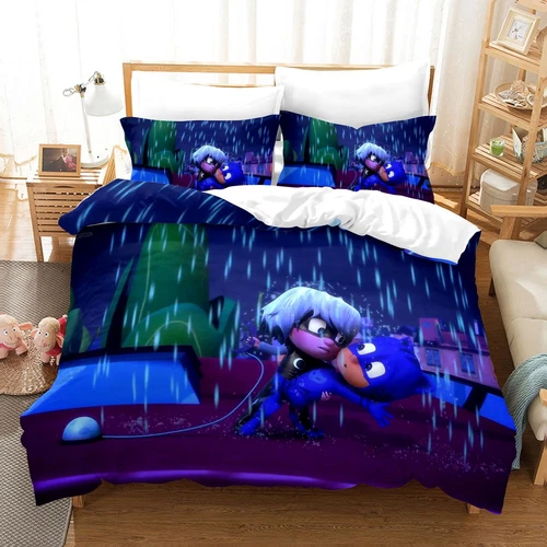 Set lenzuola copripiumino/piumino/doona 3D bambini PJ Masks + federe - singolo - Foto 12 di 23