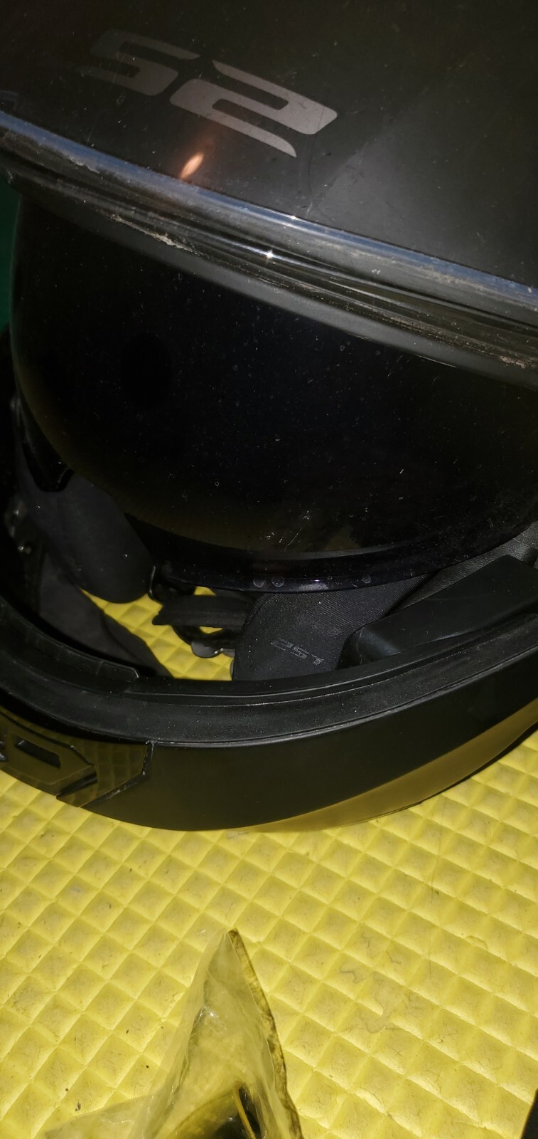 LS2 Motorcycle Helmet With Neck Cushion And Driving Glasses eBay