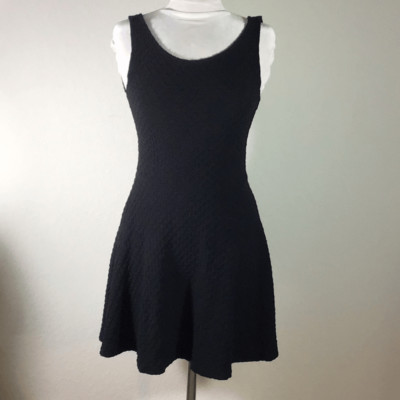 Divided by H&M Dress Black LBD Knit Sleeveless Flared Tank Top Scoop Size 8