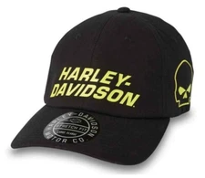 Harley-Davidson® Men's Willie G Skull Viper Waxed Style Cap - Black - LARGE/ XL