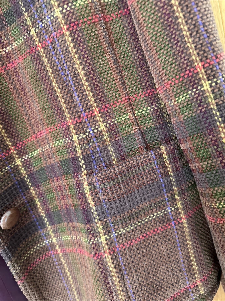 Mulberry Vintage Designer Jacket Wood Effect Buttons Pockets Lined Tweed UK12 - Image 4 of 4