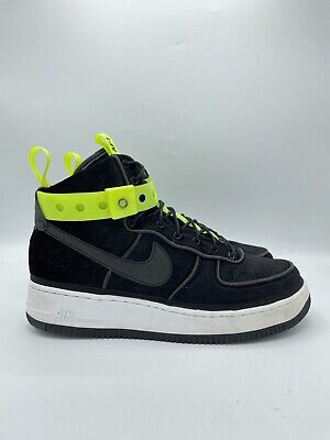 Size 9 - Magic Stick x Nike Air Force 1 VIP Black Velour Yellow Volt