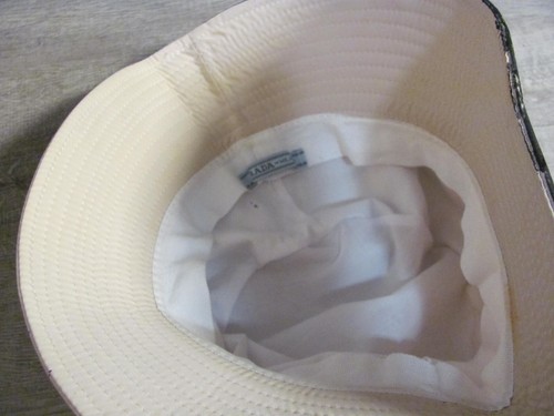 Prada Tan Beige Bucket Hat Paint Splatter Design Unisex - Picture 5 of 5