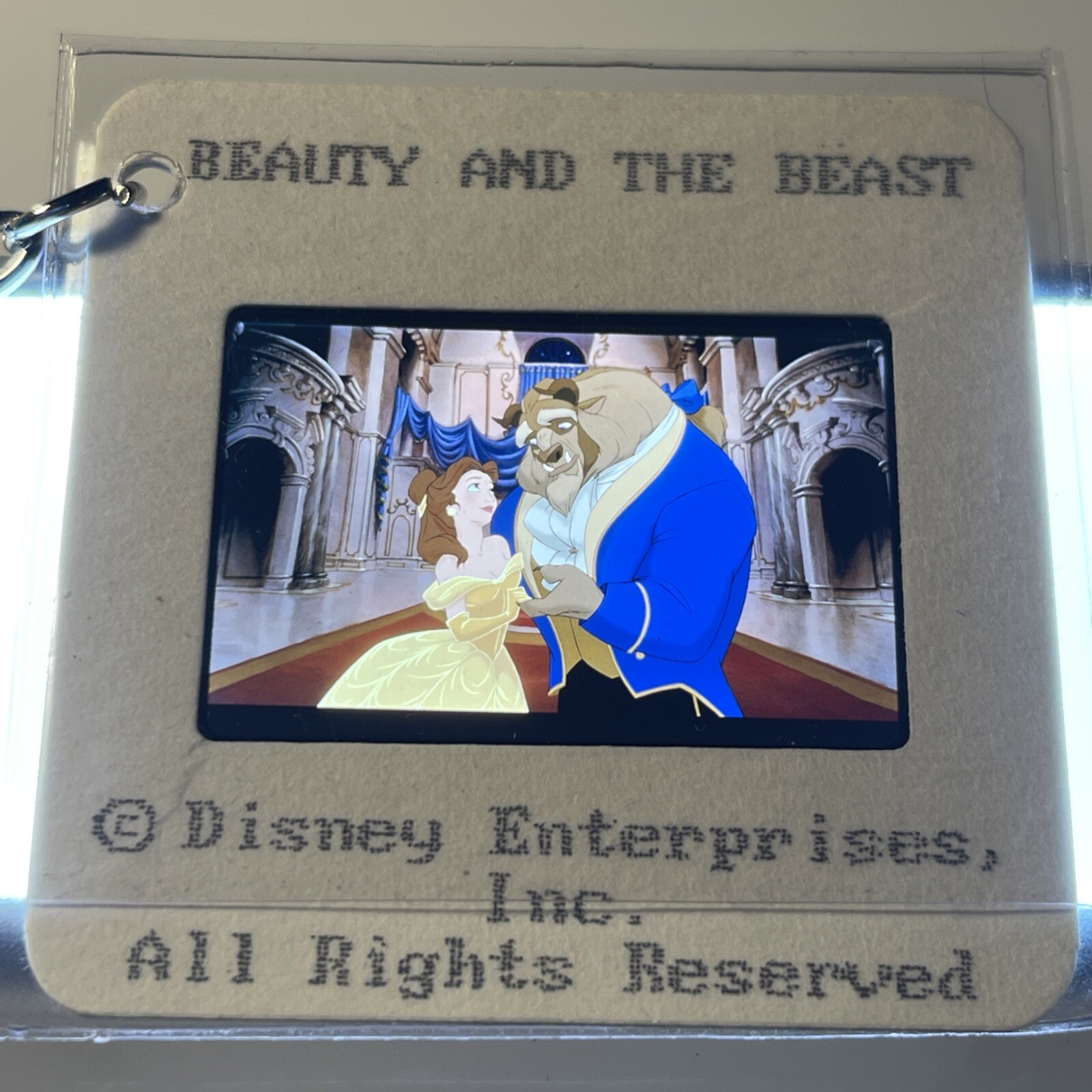 Beauty And the Beast, Walt Disney. 35mm Slide KEYCHAIN 1233