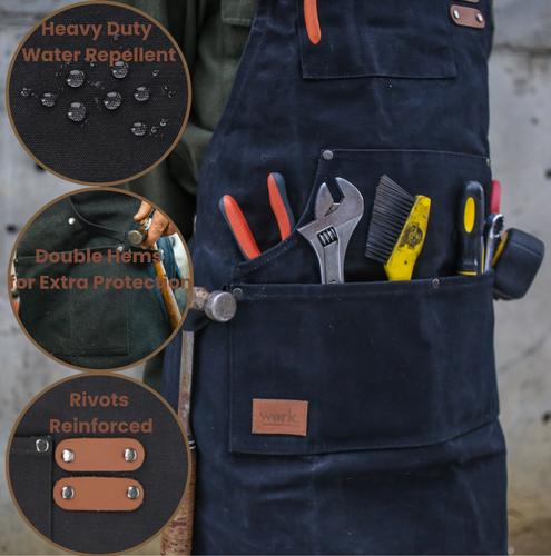 WHITEDUCK Canvas Apron Man Apron-Multi Pocket- Men - Picture 47 of 71