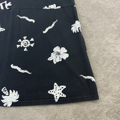Vintage Red Ginger Etuikleid Damen M schwarz weiß marine tropisch AOP 90s Beachy - Bild 5 von 13