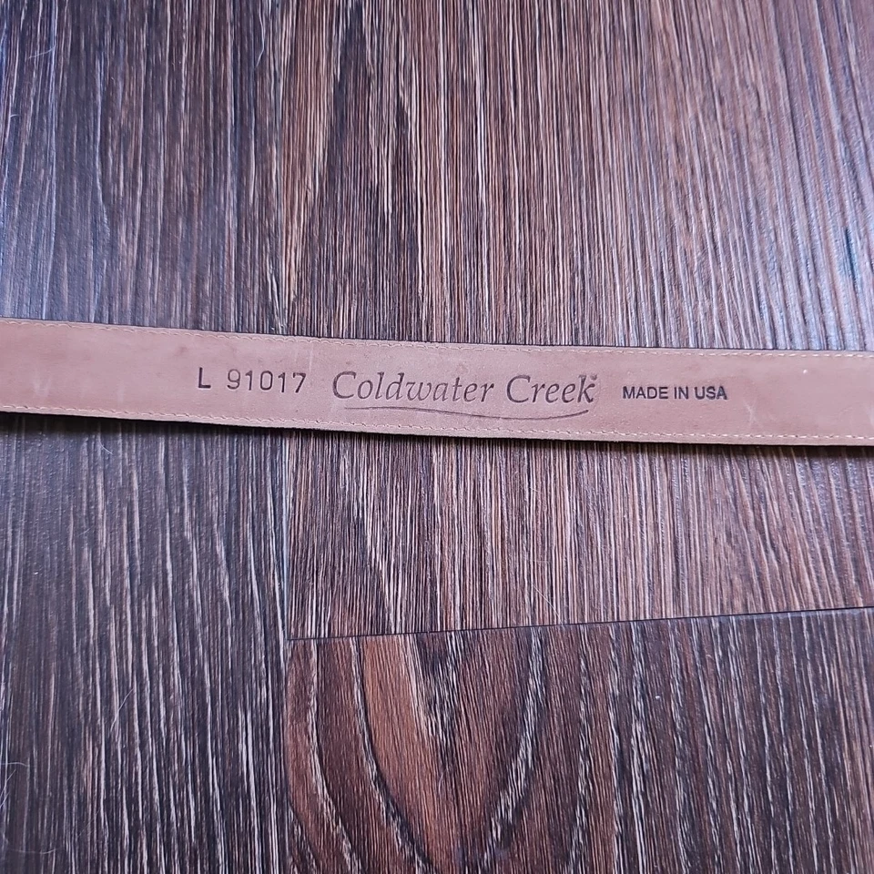 Cinturón Coldwater Creek Para Mujer Talla M Marrón Vaquero Occidental Estampado Animal Hebilla EE. UU. Foto 3 de 4