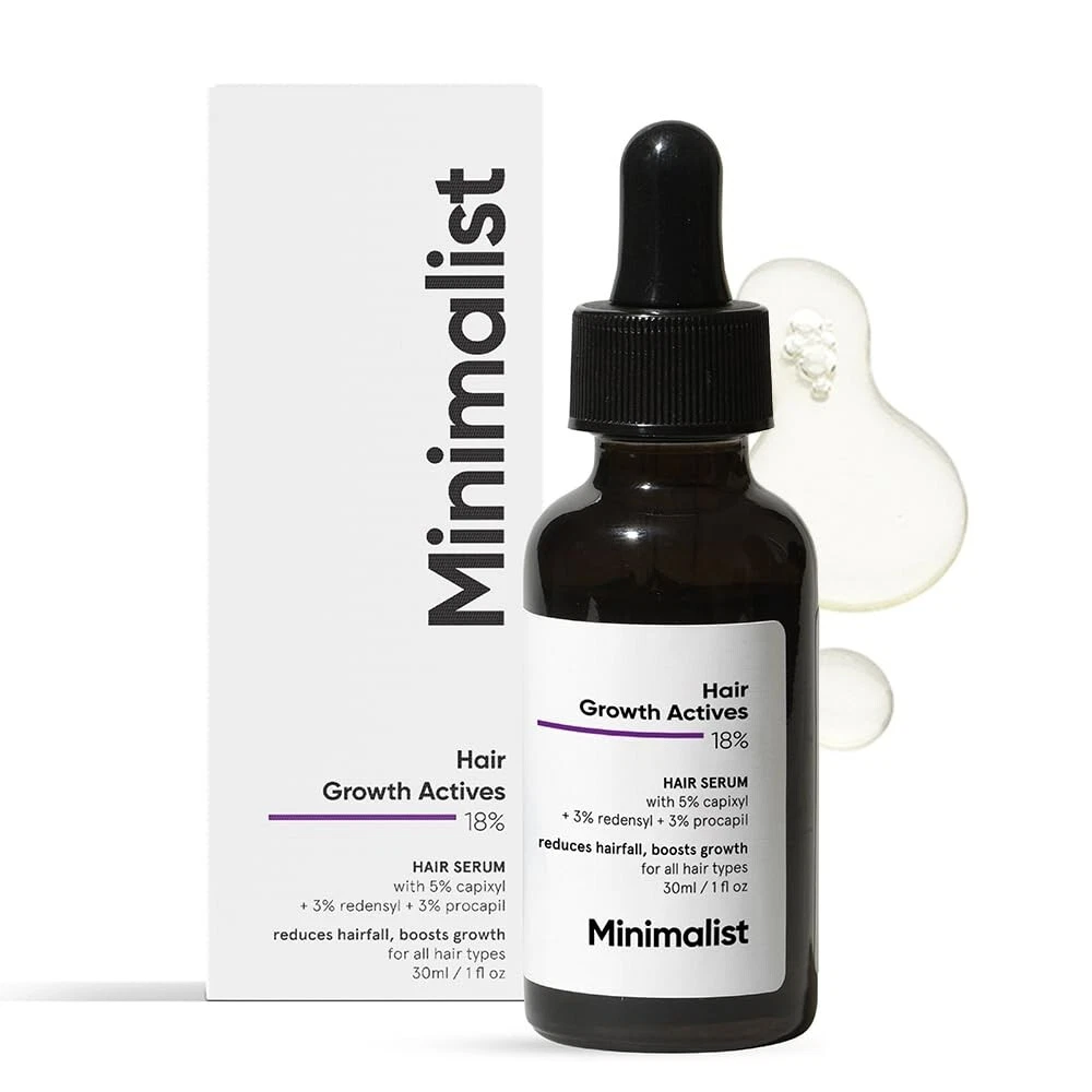 Minimalist Hair Growth Serum Oil 3% Redensyl 3% Angain 3% Procapil 5% Capix 30ML
Opens in a new wind