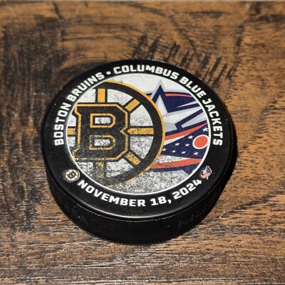 Boston Bruins vs Columbus Blue Jackets 11/18/24 Garden Arena Souvenir Game Puck