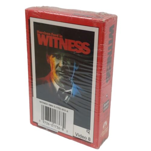 Vintage Witness (1985) Rare Video8 8mm Tape starring Harrison Ford NEW/SEALED