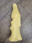 3D Blessed Virgin Mary Beeswax 11" Wax Candle Statue Christian Catholic Decor