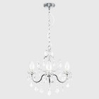 Chandelier Ceiling Light Fitting Traditional Chrome Glass Droplet Living Room