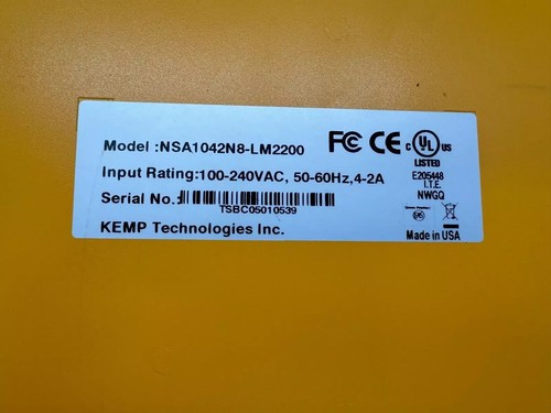 Kemp Technologies LoadMaster 2200 NSA1042N8-LM2200 - Picture 4 of 6