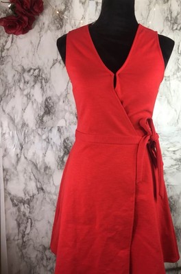 j crew red wrap dress