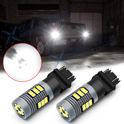 For GMC Sierra Chevy Silverado 3157 LED Strobe Flashing Reverse Light Bulbs Lamp