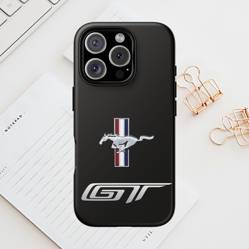 Black Tough Cases For iPhones, Samsung Galaxy Google Pixel Mustang GT Racing - Picture 19 of 210