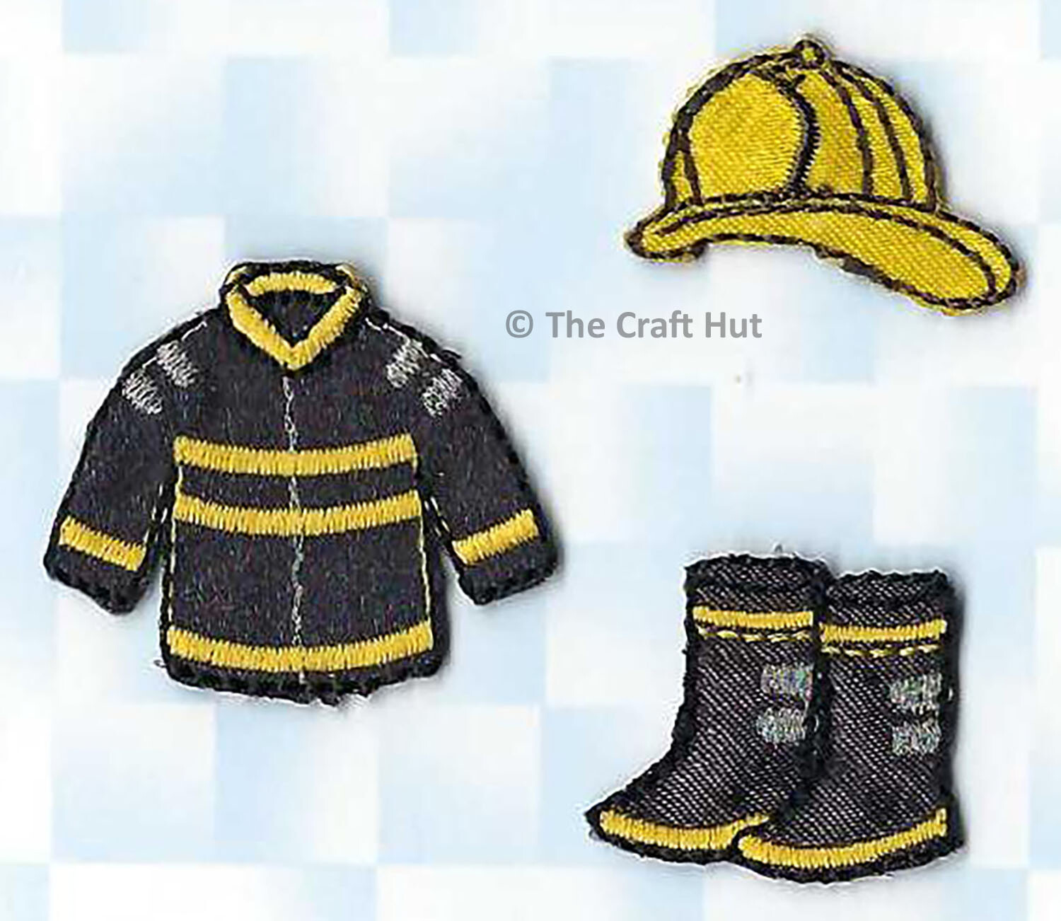 Iron On or Sew On Novelty Motif Craft Factory Patch Fireman Uniform New