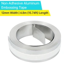 3D Manual Embossing Tape Non-Adhesive Metal Label Maker Refill V5I7