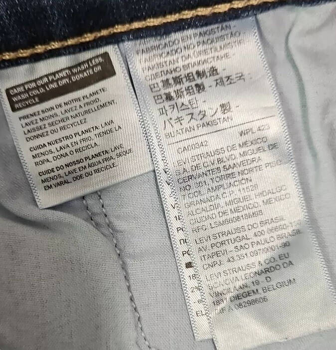 Levis Classic Straight Stretch Womens Jeans Size 16 Blue 36 Waist 30 Inseam