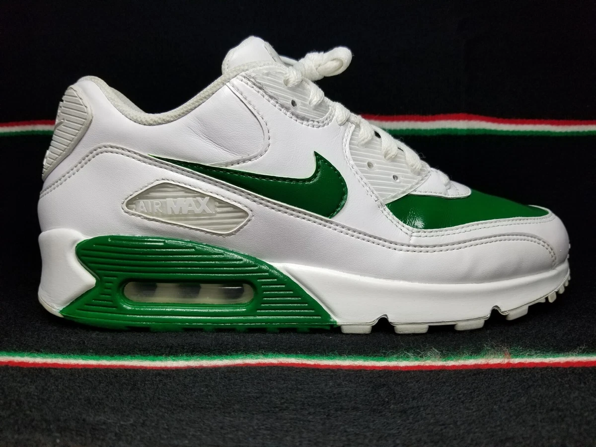 Nike Air Max 90 *Custom* Mens Size 8 Mexico Flag White Green Red