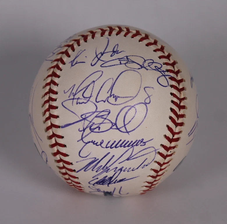 ¡Béisbol autografiado firmado por el equipo de los Filis de Filadelfia 2001! AMCo LOA! 18629 Foto 3 de 4