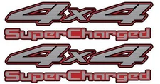 1998 - 2004 4x4 Supercharged Bedside Decals for Nissan Frontier Pickup Truck