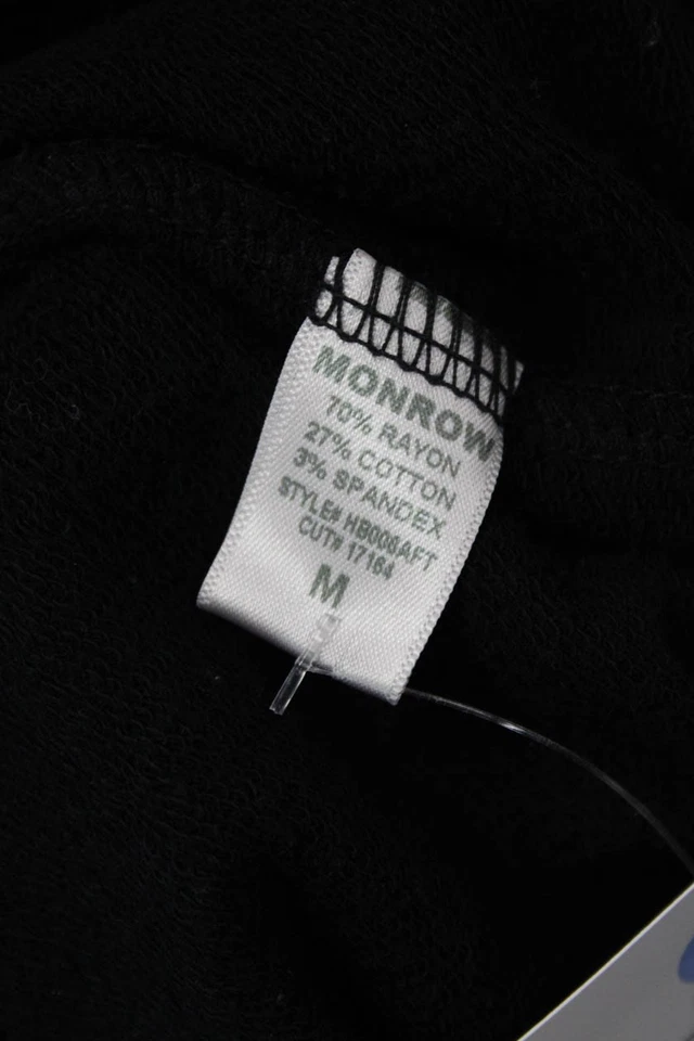 Monrow Women Cropped Sweatpants Black Drawstring Size M - Image 4 of 4