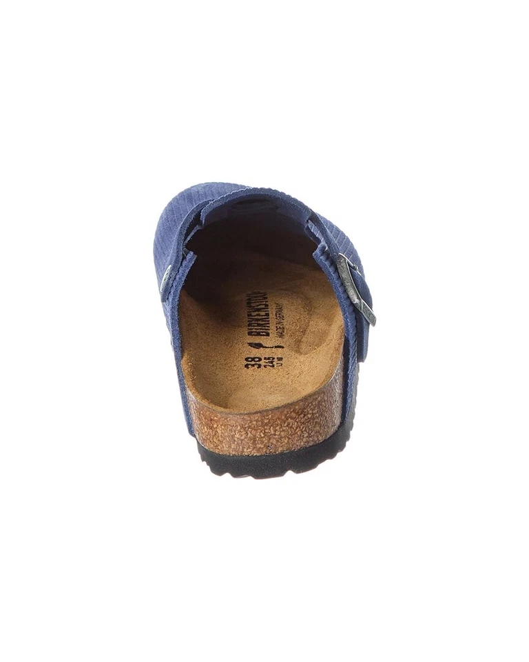 Zueco Birkenstock Boston Bs de gamuza estrecho para mujer azul 36 Foto 3 de 4