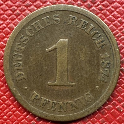 Germany, Empire 1874-A Copper 1 Pfennig. Wilhelm I. KM# 1
