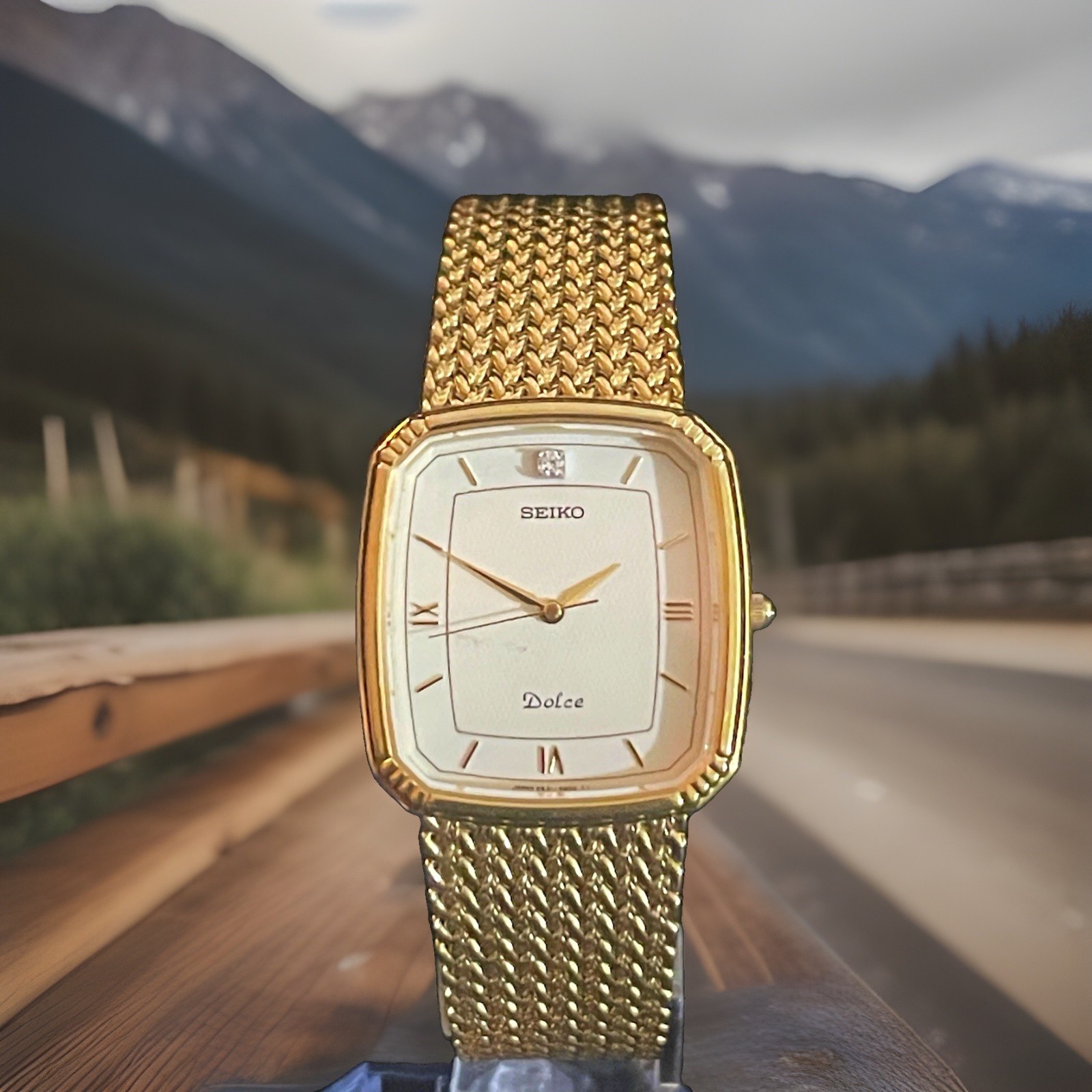 Vintage Seiko Dolce 5E31-5A90 Diamond Gold Tone Quart… - Gem
