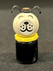 Vintage Original Fisher Price Little People Black & White Dog Wooden Base & Head
