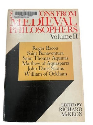 Medieval Philosophers Volume II McKeon 1958 Charles Scribner's Sons Philosophy