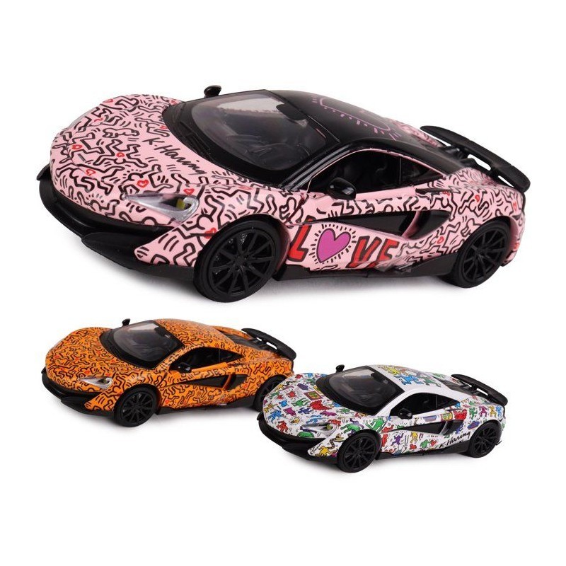 McLaren 600LT Keith Haring Turbo Challenge voiture miniature 1:32 pour collection