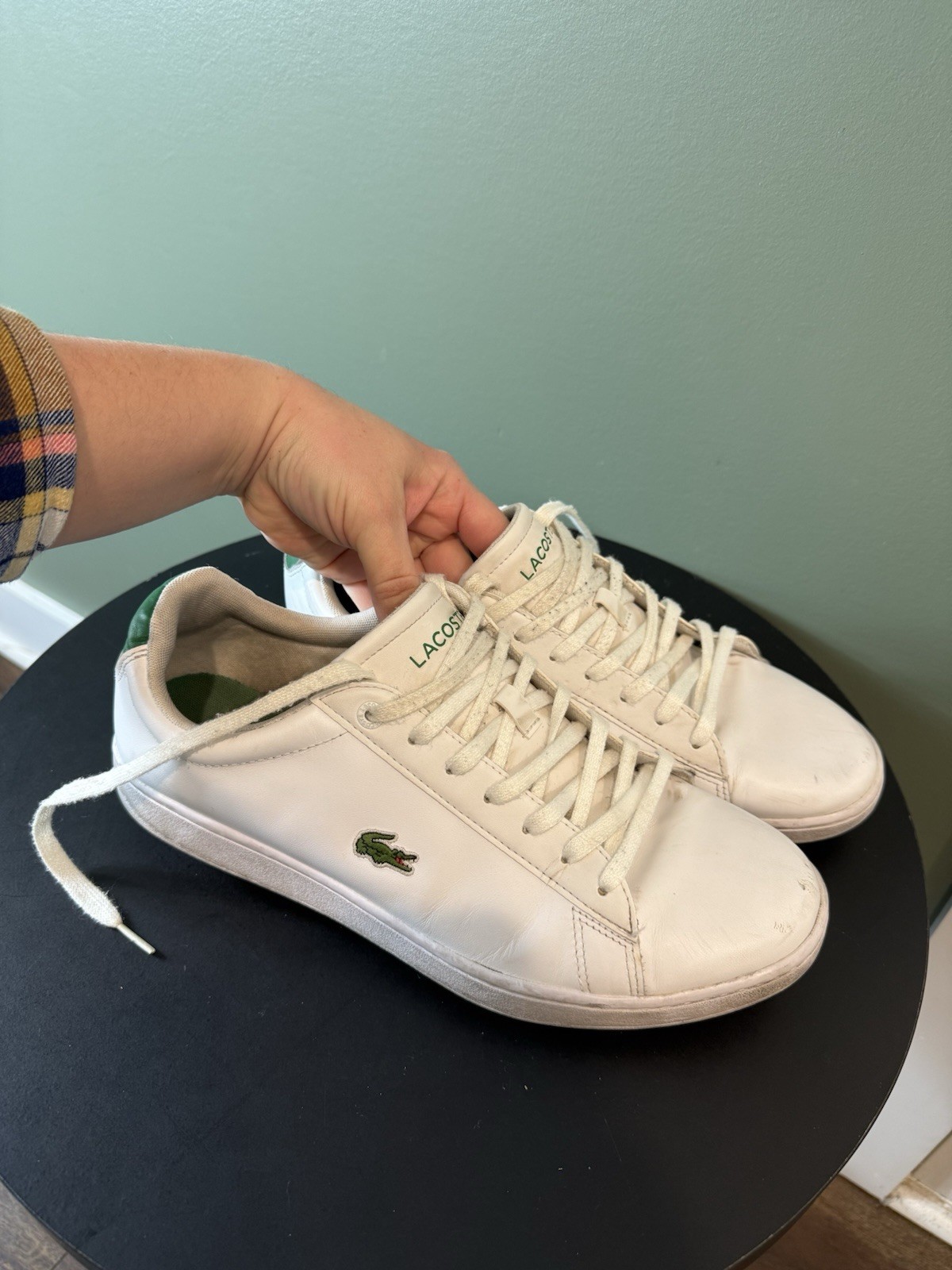 Lacoste Men's Hydez 119 1 P SMA Lifestyle Sneaker Shoes Size 11.5 White Leather thumbnail 3