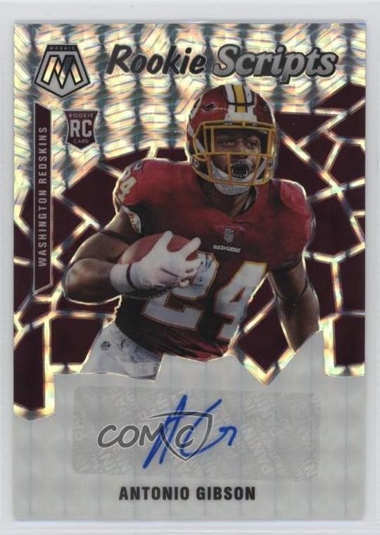 2020 Panini Mosaic Rookie Scripts Antonio Gibson #RS27 Auto RC 19l7