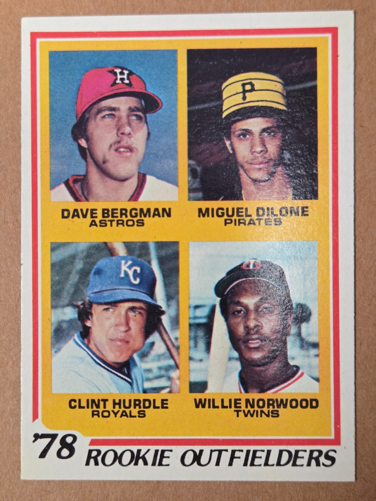 1978 Topps - Rookie Outfielders Dave Bergman, Clint Hurdle NM